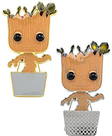 Loungefly Funko POP! Enamel Pin: Baby Groot Mit Chase - Marvel: Guardians Of The Galaxy Emaille-Nadeln - Niedliche Brosche Zum Sammeln - Für Rucksäcke & Taschen - Geschenkidee - Movies Fans