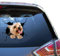 Camellia Print Yorkie-Aufkleber für Autofenster, Yorkshire Terrier, wasserdicht, UV-beständig, lebendiges Design, einfache Anwendung und lange Haltbarkeit. (Yorkshire Terrier Aufkleber)