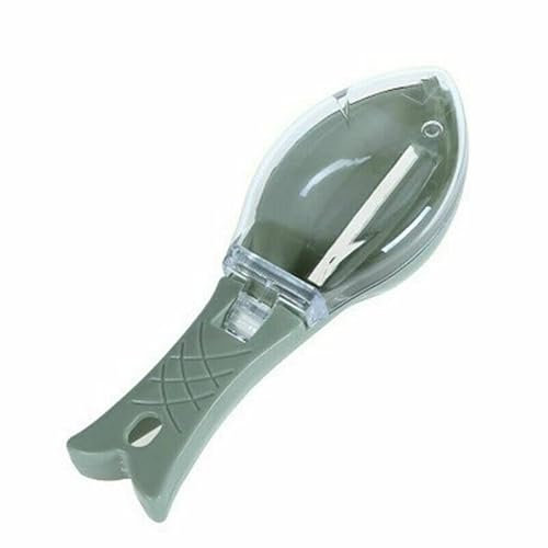 MAXPERKX Fish Scale Scaler Remover Cleaning Brush Green- Plastic Fish Scraper Remover Cleaner Kitchen Cooking Descaler Tools Fast Scales Peeling Easy to Remove Shave Peel Fish Skin Effortless