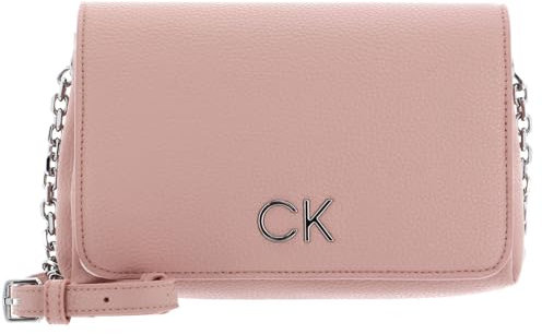 Calvin Klein Damen Tasche Re-Lock Shoulder Bag Flap Klein, Rosa (Cafe Au Lait), Einheitsgröße