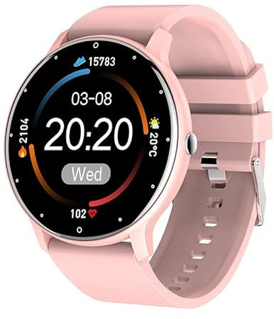 0,8cm Ultrafino Reloj Inteligente Rastreador Fitness Podómetro con Funciones Monitoreo de Frecuencia Cardíaca, Presión Arterial, Oxígeno en Sangre y Sueño, Notificación Inserción Mensaje Soporte