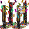 Konfettikanone, Taozoey Party Popper*4, Konfetti-Shooter, Confetti Kanone, Party Popper Konfetti, Konfettikanonen für Hochzeit, Party, Geburtstag, Silvester(Bunte Pailletten)