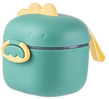 Guangcailun Contenedor de leche en polvo Caja de almacenamiento portátil Dispensador, Verde Pequeño