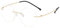 KOOSUFA Titan Runde Randlose Brillengestelle Blaulichtfilter Brille Mode Computerbrille Herren Damen Metallrahmen Ultra Leicht Gaming Brillenfassung Brille ohne Stärke Gold
