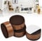 ZACUDA 4 PCS 30mm Lift Furniture Risers, 60mm Dia Heavy Duty Bed Raisers Cover Self Adhesive Desk Riser Blocks Chair Leg Extenders Adds 30mm Height to Sofa Cabinet Supports 2000kg/4409lb,Round Brown