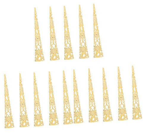 LALAFINA 15pièces Couverture Métallique Pour Forme De Griffes Anciennes Accessoire De Costume Cosplay Pour Halloween Et