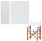 Directors Chair Canvas, Casual Directors Stuhl Cover Kit, Ersatzbezug für Regiestuhl, 52x42cm+52,5x19,5 cm, Chair Canvas Replacement, Nicht verblassend, für den herkömmlichen Regiestuhl(Blanco)