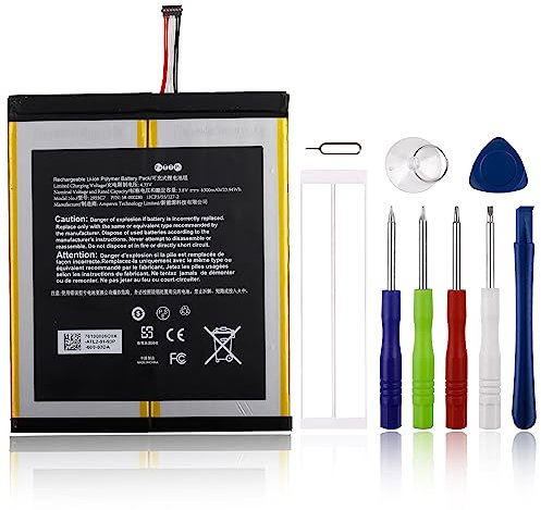 SwarKing Replacement Battery Compatible with HD 10.1 9th, M2V3R5,58-000280,2955C7 with Toolkit