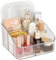 JessLab Schminke Veranstalter, PET Hautpflege Organizer mit 5-Fach Kosmetik Lagerung Make-up Veranstalter für Schreibtisch Garderobe Badezimmer Eitelkeit Arbeitsplatte, Transparent