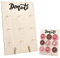 volumoon Donut Wand, Donut Ständer, Holz Donutständer, Donut Halter, Candy Bar Donut Wand, Donuts Rack, 9 Löcher Donut Display Ständer, Donut Dekoration für Hochzeiten Geburtstage Jubiläen (30x40 CM)