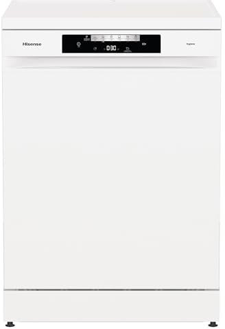 Hisense HS642E60WUK Freestanding Standard Dishwasher 85cm High - E Rated, White, 24 x 23 x 33 inches (L x W x H) [Energy Class E]