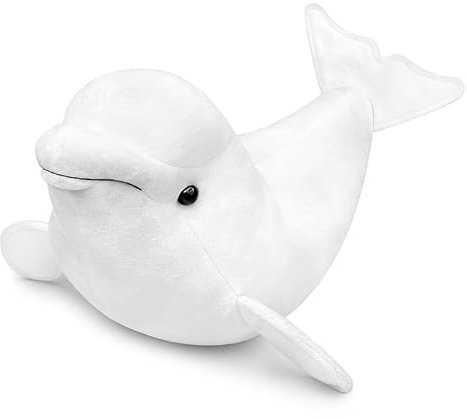 PuffPurrs Simulations-Plüschtier Buckelwal - Schwarzer Langer lebensechter Wal, superweiche Meeressimulation Balaena Mysticetus Plüsch, Geschenk für Kinder, 17 Zoll