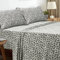 Sleepdown Bettwäsche-Set aus Baumwolle, Leopardenmuster, Grau, 5056557574032