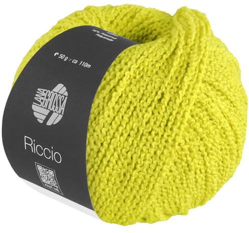 LANA GROSSA Riccio | Kuschelweiches, strukturiertes Garn aus Pima Baumwolle | Handstrickgarn aus 84% Baumwolle & 16% Polyamid | 50g Wolle zum Stricken & Häkeln | 110m Garn FB 15