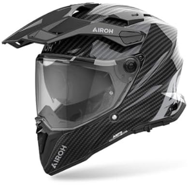 Airoh Commander 2 Carbon Adventure Casque de moto brillant noir carbone (M)