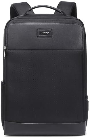 Troop London TRB001 London Urban Laptop-Rucksack, Business-Rucksack, College-Rucksack, Schwarz , M