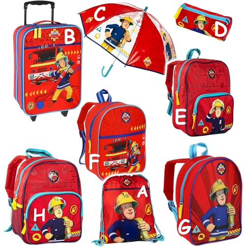 alles-meine.de GmbH Feuerwehrmann Sam - Verschiedene Artikel wählbar - Kleiner - Kinder Rucksack - Tasche - 29 cm - wasserfest & beschichtet - Kinderrucksack - 1 Fach - groß Kind..