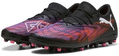 PUMA Future 8 Match Low MG, Zapatillas de fútbol Unisex Adulto, Black White-Glowing Red, 41 EU