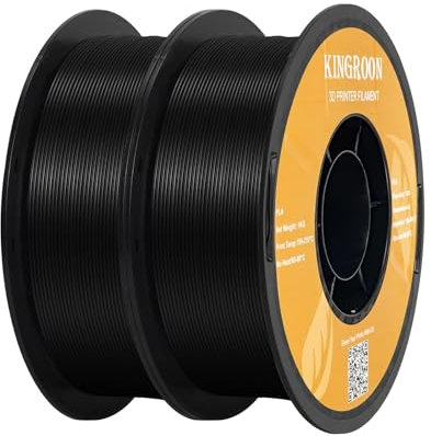 kingroon 3D Printer Filament PLA 3D-Druckerfilament,… (Poly Milchsäure +, Doppelte weiße Pla+*2)
