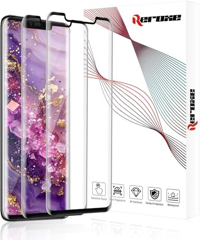 REROXE 2 Stück für Panzerglas für Huawei Mate 20 Pro Schutzfolie, 3D Anti-Kratzen Anti-Bläschen Mate 20 Pro Panzer Schutz Glas, 9H Härte Unzerbrechlich Displayschutzfolie für Huawei Mate 20 Pro