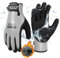 HANDLANDY Wasserdichte Winter-Arbeitshandschuhe, thermisch isolierte Kaltwetterhandschuhe mit Griff für Herren und Damen, für Gefrierschrank, Angeln, Lager (Schwarz-Grau, XL)