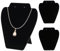 Arrderly - Stand de présentation de bijoux en velours noir - Lot de 3 présentoirs pour colliers, boucles d'oreilles, pendentifs, chaînes et bijoux 3D - Modèle mannequin
