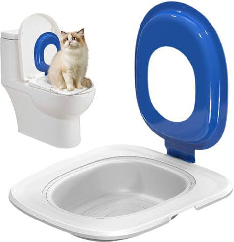 Kit d'entraînement aux toilettes pour chat entraîneur de toilettes amovible pour chat entraînement de toilette portable pour chats pot de chat réutilisable kit d'entraînement aux toilettes bac à litiè