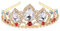 Kristall krone für Mädchen Damen Rapunzel Tiara Prinzessin Krone Tangled Kostüm Zubehör für Halloween Cosplay Braut Hochzeit Prom Feiern Geburtstag Geschenke Klarer Strassstein