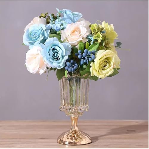 Glass Vase, Vases for Flowers - Goblet Flower Vase for Wedding Table Centerpiece