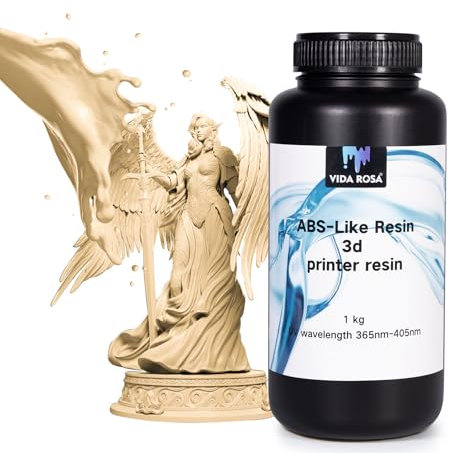 VIDAROSA ABS-ähnliches 3D-Drucker-Harz, 1 kg, LCD-Photopolymer-Harz für LCD/DLP-3D-Druck, Standard UV 405 nm Härtungsharz, hohe Zähigkeit, hohe Präzision, Haut