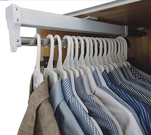 Ausziehbarer Kleiderbügelhalter für Schrank, 550 mm, Weiß