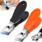 2PCS Coupe-ongles incurvé, coupe-ongles biseauté 2025, coupe-ongles biseauté, coupe-ongles biseauté avec large ouverture pour ongles épais et durs, coupe-ongles pour hommes et femmes