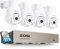 ZOSI Kabelgebunden 2MP PTZ Überwachungskamera Aussen Set mit Audio, 8CH 5MP 1TB DVR, KI Personen-/Autoerkennung, Videoüberwachung für Haus/Büro/Laden