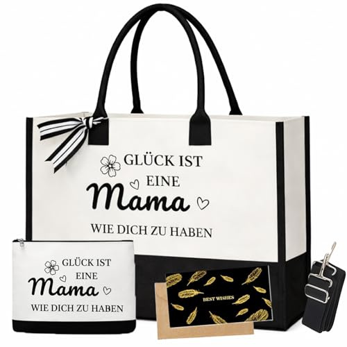 Mama Geschenke, Geburtstagsgeschenk für Mama, Muttertagsgeschenk, Vintage Handtasche & Kosmetiktasche & Geburtstagskarten, mit Umschlag und Schultergurt, Mama Geschenke für Geburtstag Weihnachten