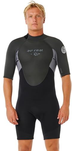 Rip Curl 2026 Männer Omega 2mm Rückenreißverschluss Shorty Neoprenanzug 128MSP - Grey