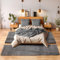 Unbekannt Shaggy Hochflor Teppich Carpet 3TLG Bettumrandung Läufer Set Schlafzimmer Flur, Farbe:Grau, Bettset:2x80x150+1x80x250