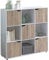 FineBuy Standregal MASSA 89 x 91 x 29 cm Bücherregal mit 9 Fächern Sonoma, Sideboard mit 5 Türen, Modernes Würfelregal Raumteiler, Flurschrank offen, Cuberegal Kommode Wohnregal