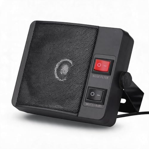 Externer Lautsprecher, Tragbarer ABS Compact Delikat Walkie Talkie Externer Lautsprecher für Funkgerät Autoradio