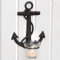 linoows Wanddeko Anker mit Teelichthalter, Windlicht Wandhalter, Anker mit Teelicht