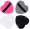 Minkissy Make- Up Blendiful Puffs 4Pcs Baumwolle Pulver Puff Herz Form Schönheit Schwämme Mixer Gesicht Make- Up Puff mit Band für Powder Foundation (Große Größe)