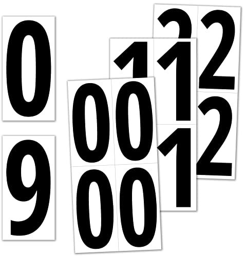 40 Pezzi, 150mm - Numeri Adesivi Grandi Impermeabile Vinile - Numeri Neri