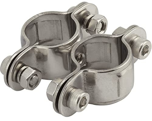 OPIOL QUALITY® Rohrschelle 25 mm aus Edelstahl A2 V2A (4 Stück) Schelle Rohrschelle Rohrmittelstück Edelstahlschelle Rohrklemme Klemme Rohrverbinder Schelle