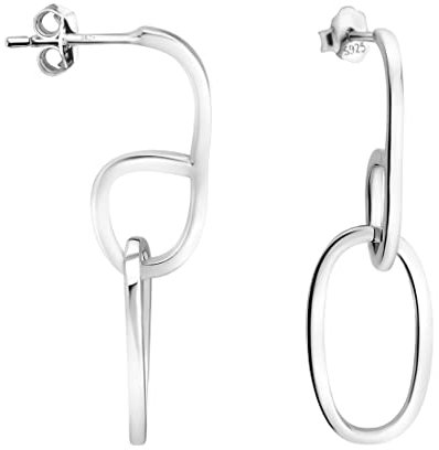 SOFIA MILANI - Damen Ohrringe 925 Silber - Ovaler Ohrhänger - E1476