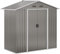 Outsunny Gartenschuppen, 1,8 m², Schuppen für Werkzeug, Schiebetür, Maße: 194 x 110 x 184 cm (L x B x H), Stahlblech, grau