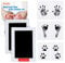 Zemiu XL Kit Empreinte Bebe Encre 2 Pack, Kit Empreinte Pieds et Mains Bébé Large Clean Touch Tampons Pour Nouveau-né Bebe, Pattes De Chien Et Chat, Douche Cadeau Bebe Souvenir-Noir