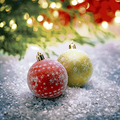 20 Servietten glitzernde Weihnachtskugeln im Schnee