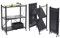 Mendler Regal HWC-J85, Standregal Wohnregal, faltbar/klappbar Stahl - schwarz, 3 Ebenen