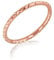 CARISSIMA Women's 9ct Rose Gold Diamond Cut Slim Band Stack Ring #O
