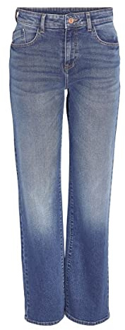 Noisy May Regular Fit Jeans High Waist Denim Wide Leg Pants Zipper NMYOLANDA