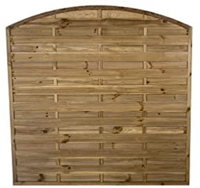 Forest Garden 1.8m x 1.8m Pressure Treated Decorative Dome Top Fence Panel - Pack of 4